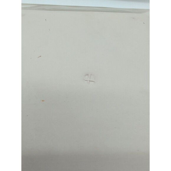 Simon Pearce Pottery Square Salad  Plates Crackle Glaze Ivory Set Of 2 Lunch - Picture 5 of 6